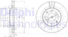 Delphi BG3794 - Гальмівний диск avtolavka.club