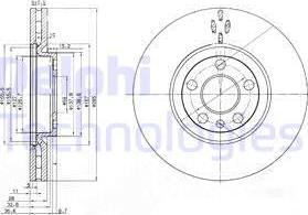 Delphi BG3740 - Гальмівний диск avtolavka.club