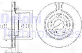 Delphi BG3747 - Гальмівний диск avtolavka.club