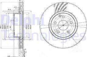 Delphi BG3756 - Гальмівний диск avtolavka.club