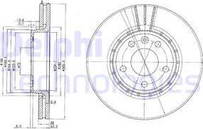 Delphi BG3768C - Гальмівний диск avtolavka.club