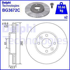Delphi BG3762 - Гальмівний диск avtolavka.club