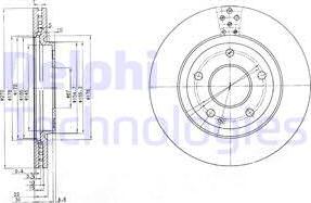 Delphi BG3709 - Гальмівний диск avtolavka.club