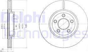 Delphi BG3704 - Гальмівний диск avtolavka.club