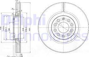 Delphi BG3714-C - Гальмівний диск avtolavka.club