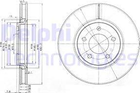 Delphi BG3716 - Гальмівний диск avtolavka.club