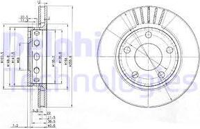 Delphi BG3785 - Гальмівний диск avtolavka.club