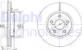 Delphi BG3735 - Гальмівний диск avtolavka.club