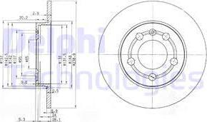 Delphi BG3738 - Гальмівний диск avtolavka.club