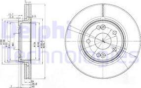 Delphi BG3733 - Гальмівний диск avtolavka.club