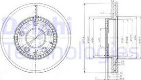 Delphi BG3724 - Гальмівний диск avtolavka.club