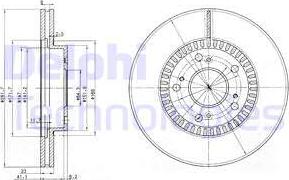 Delphi BG3720 - Гальмівний диск avtolavka.club