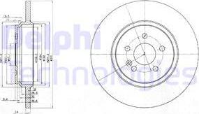 Delphi BG3728 - Гальмівний диск avtolavka.club