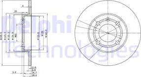 Delphi BG2911 - Гальмівний диск avtolavka.club