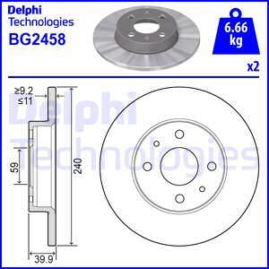 Delphi BG2458 - Гальмівний диск avtolavka.club