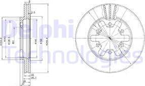 Delphi BG2457 - Гальмівний диск avtolavka.club