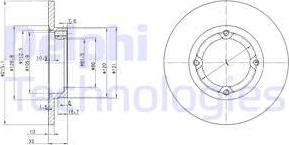 Delphi BG2400 - Гальмівний диск avtolavka.club