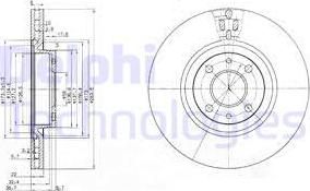 Delphi BG2407 - Гальмівний диск avtolavka.club