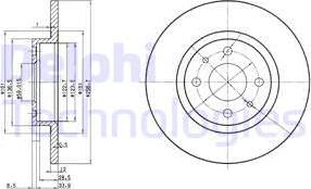 Delphi BG2411 - Гальмівний диск avtolavka.club