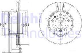 Delphi BG2433 - Гальмівний диск avtolavka.club