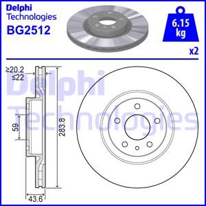 Delphi BG2512 - Гальмівний диск avtolavka.club