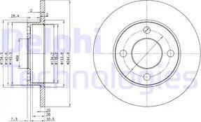 Delphi BG2517 - Гальмівний диск avtolavka.club