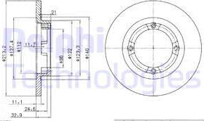 Delphi BG2580 - Гальмівний диск avtolavka.club