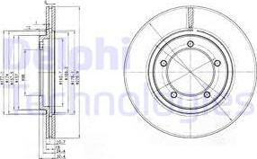 Delphi BG2534 - Гальмівний диск avtolavka.club