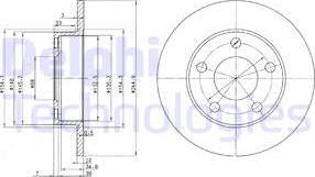 Delphi BG2520 - Гальмівний диск avtolavka.club