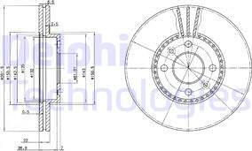 Delphi BG2693 - Гальмівний диск avtolavka.club