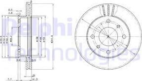 Delphi BG2632 - Гальмівний диск avtolavka.club