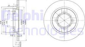 Delphi BG2153 - Гальмівний диск avtolavka.club