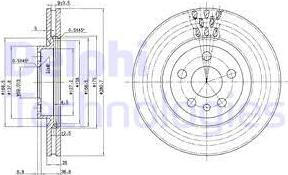 Delphi BG2844 - Гальмівний диск avtolavka.club