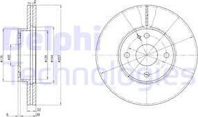 Delphi BG2804 - Гальмівний диск avtolavka.club