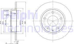 Delphi BG2806 - Гальмівний диск avtolavka.club