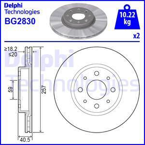 Delphi BG2830 - Гальмівний диск avtolavka.club