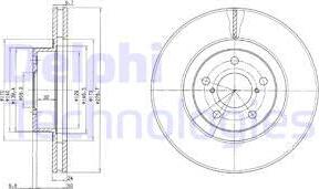 Delphi BG2827 - Гальмівний диск avtolavka.club