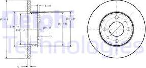 Delphi BG2313 - Гальмівний диск avtolavka.club