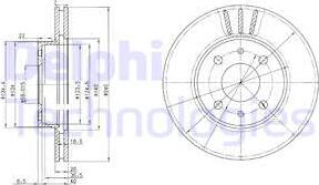 Delphi BG2330 - Гальмівний диск avtolavka.club