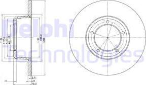 Delphi BG2297 - Гальмівний диск avtolavka.club