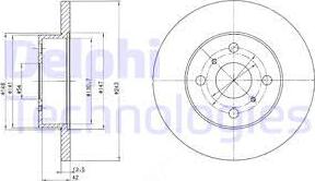 Delphi BG2254 - Гальмівний диск avtolavka.club