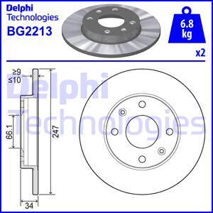 Delphi BG2213 - Гальмівний диск avtolavka.club