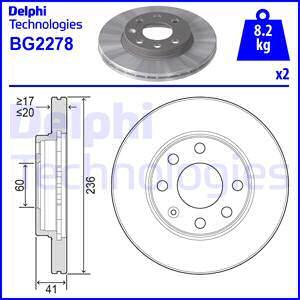 Delphi BG2278 - Гальмівний диск avtolavka.club