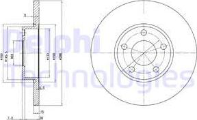 Delphi BG2749 - Гальмівний диск avtolavka.club