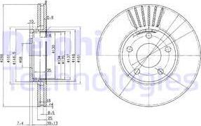 Delphi BG2745-C - Гальмівний диск avtolavka.club