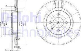 Delphi BG2712 - Гальмівний диск avtolavka.club