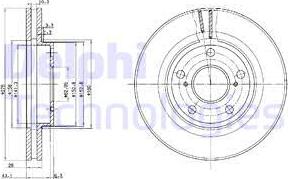 Delphi BG2782 - Гальмівний диск avtolavka.club