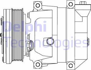 Delphi CS10095 - Компресор, кондиціонер avtolavka.club