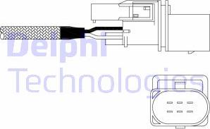 Delphi ES11022-12B1 - Лямбда-зонд, датчик кисню avtolavka.club