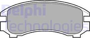 Delphi LP671 - Гальмівні колодки, дискові гальма avtolavka.club